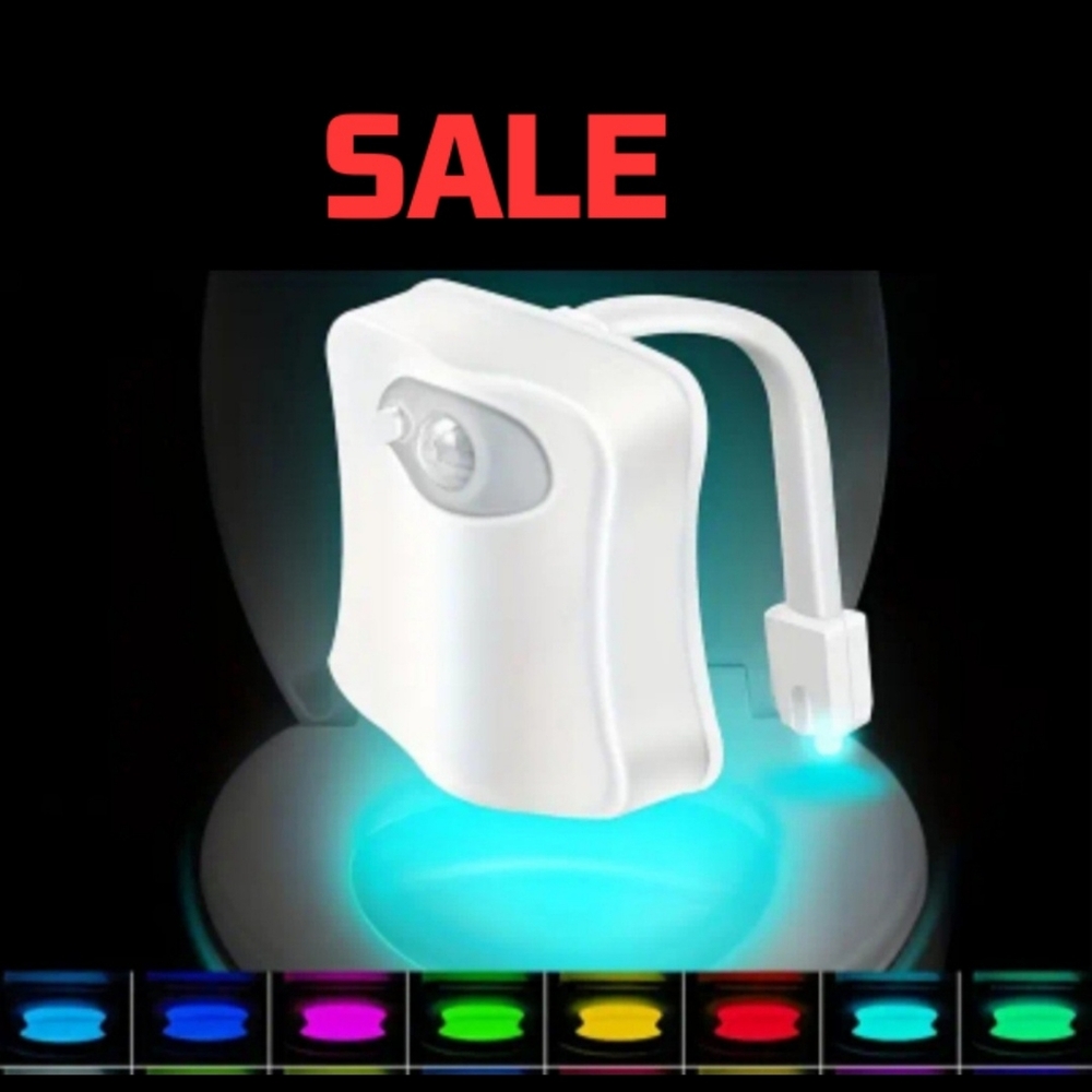 Motion Sensor LED Toilet Night Light - White